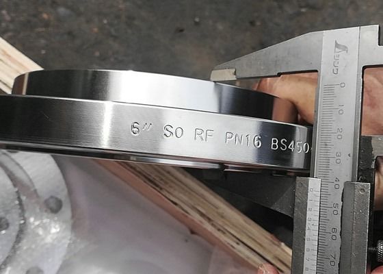 Norma di verniciatura gialla Bs4504 della flangia del tubo galvanizzata Ss316 di Wnrf Pn25 dell'acciaio