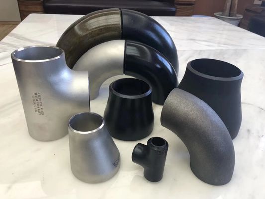qualità  45D 90D 180D Carbon Steel Butt Welded Pipe Fittings ASME B16.9 B16.28 A234WPB fabbrica